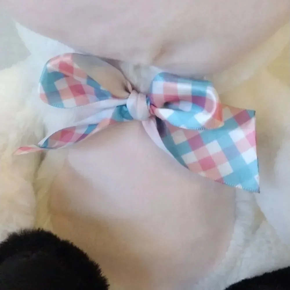 Inter American 2017 Cow With Blue Plaid Bow Stuffed Plushie Toy‎